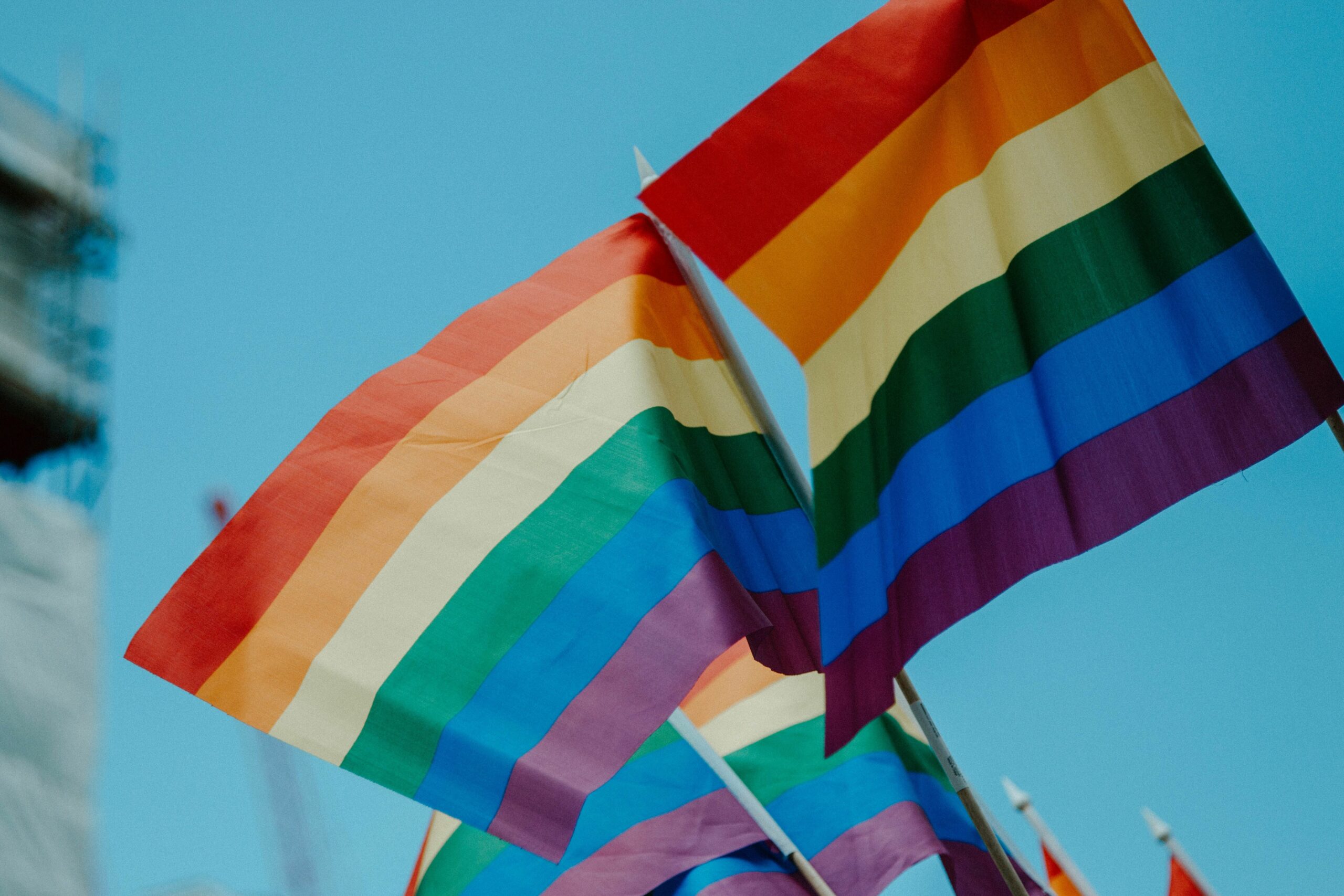 Pride rainbow flags
